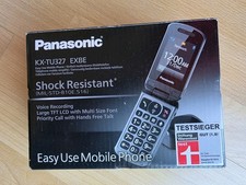 Panasonic KX-TU327 Schwarz Senioren Handy mit Notruftaste Top Zustand 
