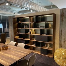 Rodam Regalkombination Pares in Nussbaum 130 Rückwand Glas deepgrex 