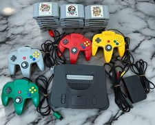 N64 Nintendo 64 Konsole Schwarz Option auswählen Bundle Gebraucht Region frei...