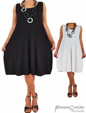 LAGENLOOK Unter-Kleid Nachthemd Long-Shirt 44 46 48 50 52 54 56 58 XL-XXL-XXXL