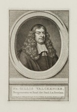J. HOUBRAKEN (*1698), Porträt des Gillis Valckenier, Kupferstich Barock