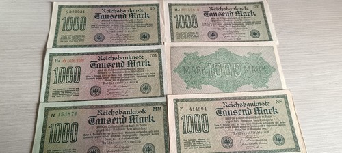 1000 reichsmark 6 st - 1000,