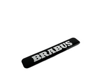 Original Brabus Emblem Logo Sticker selbstklebend Metall-Tec schwarz Chrom AMG