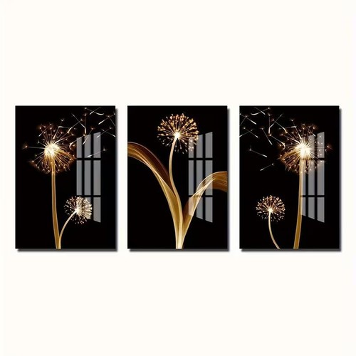 3er leinwanddruck pusteblume - 3er,