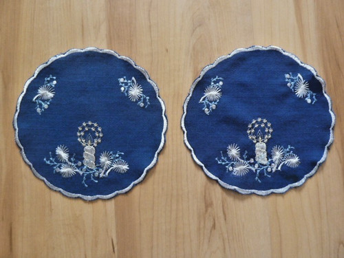 Weihnachtsdeckchen rund mit - 2,