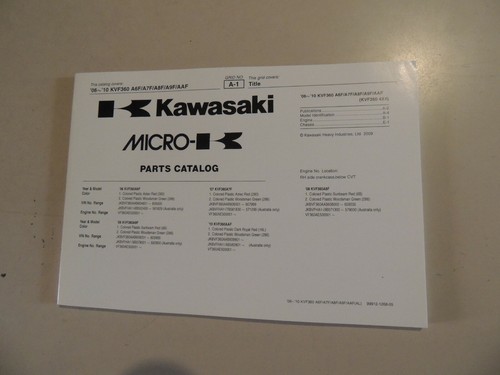 Parts catalog kawasaki - catalog, 360