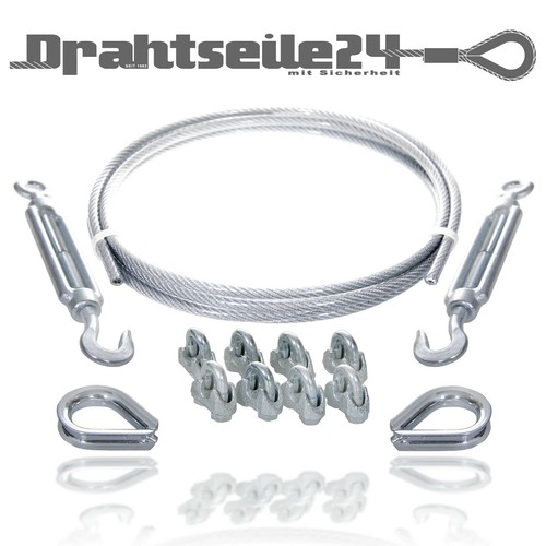 Seilset stahlseil ummantelt - seilset,