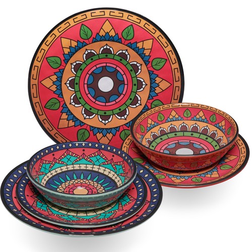Melamin geschirr set blau - geschirr,