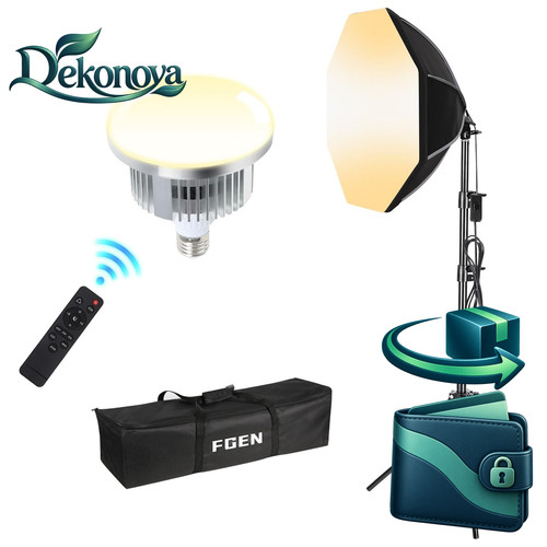Led softbox set oktagonal - set, 60w