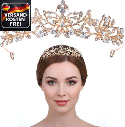 Strass kristall tiara diadem - kristall,