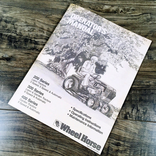Wheel horse 200 300 - and, 400