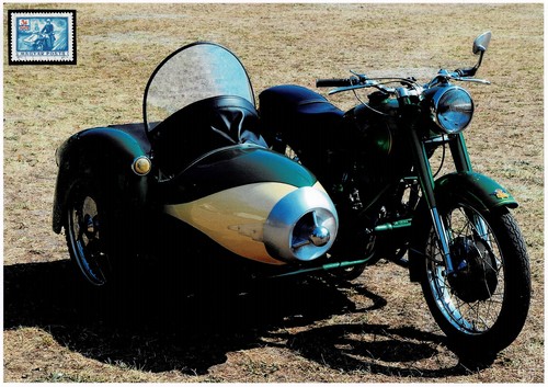 Motorrad mit beiwagen - mit, oldtimer