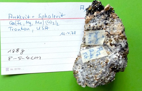 Ankerit mit sphalerit - mit,