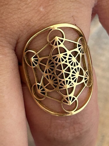Metatron ring vergoldet - ring,