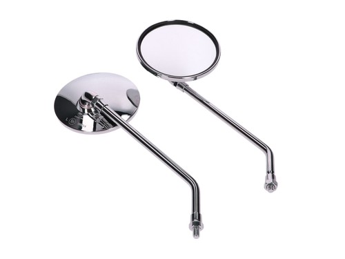 Spiegel set chrom rund - set, m8