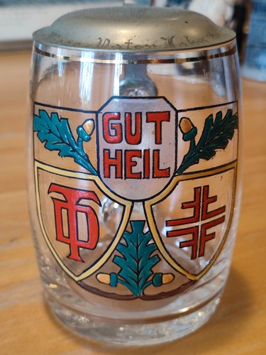 Antiker glas bierkrug - glas,