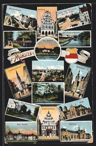 Münster ansichtskarte kgl - münster,, ansichtskarte,