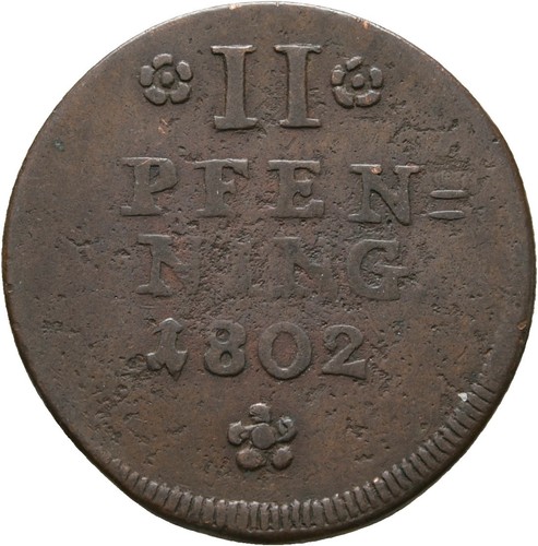 Lippe detmold pfennig - lippe, 2