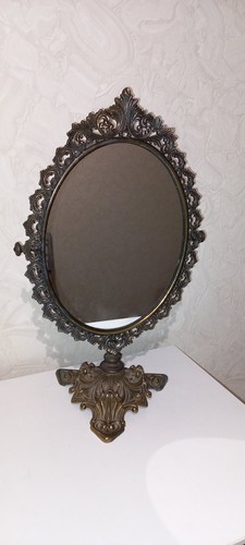 Vintage ovaler schminkspiegel - vintage,