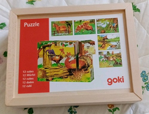 Goki würfelpuzzle bauernhof - goki,