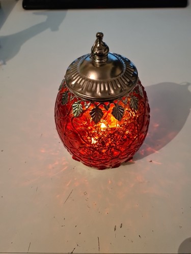 Led windlicht teelichtglas - led,