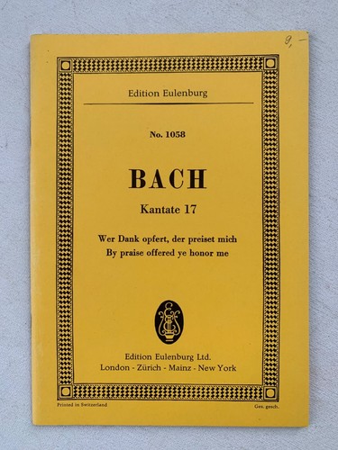 Noten bach kantate 17 - noten.,