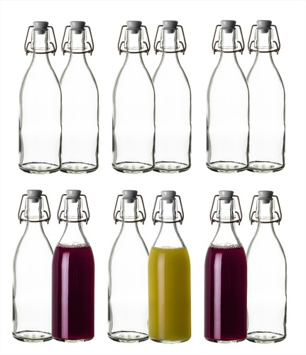 12x glasflaschen 500ml mit - 12x,
