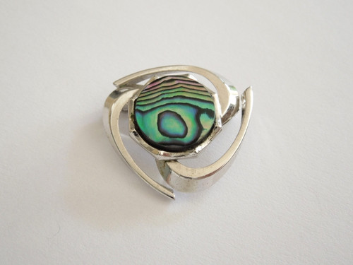 Brosche silberfarben seeopal - brosche,