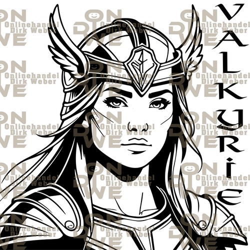 Aufkleber valkyrie klein - aufkleber, 2"