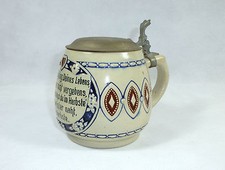 Geritzter jugendstil bierkrug - geritzter,