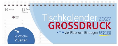 Tischquerkalender großdruck - tischquerkalender,