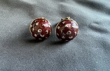 Vintage ohrclips rot - vintage,