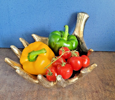 Hirschgeweih Gold Schale aus