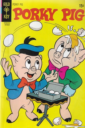 Porky pig 1970 gold - pig,