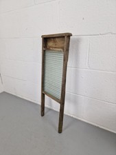 Original Vintage Kiefer Dolly Wanne gerippt Glas Wasch-/Scheuerbrett Seifenablage