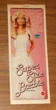 Seltene Werbung vintage BARBIE Supersize Barbie 45 cm 1979