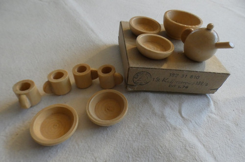 Ddr holz puppen geschirr - holz, 10