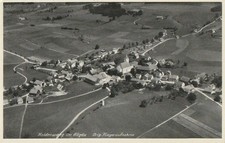 HALDENWANG b. Kempten Allgäu Luftaufnahme sw Ak 1938 rs. Landpost Ra2