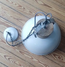 Hängelampe weiß Metall+Holz