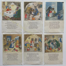 Ars Sacra Fleissbildchen um 1930 Andachtsbild 6Stk. Mäuse Familie 3914