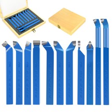 11tlg.Drehstahl mit Wendeplatten Drehmeißel Satz Drehen Fräsen Schneiden 8 10 12