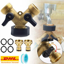 Messing Verteiler 2 Wege Y Verteiler 3/4 Zoll Waschmaschinenanschluss Adapter.