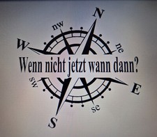 Kompass Aufkleber Wenn nicht