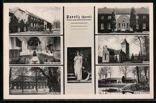 Ansichtskarte Paretz /Havel, Schloss, Kirche, Altes Gutshaus 