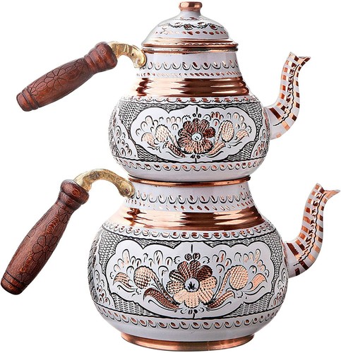 Traditionelle kupfer teekanne - traditionelle,