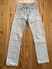 Vintage 80s or 90s Levi's Jeans Red Tab 505 Made in USA W 28 L 32 LightBlue