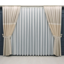 Vorhang Beige Falten Fon