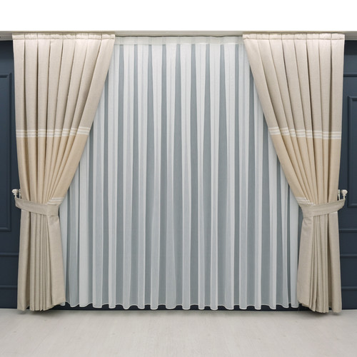 Vorhang beige falten - vorhang,