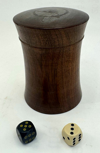 Würfelbecher holz rund - würfelbecher,