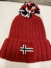 Rote Mütze / Beanie / Bommelmütze, NAPAPIJRI Kinder